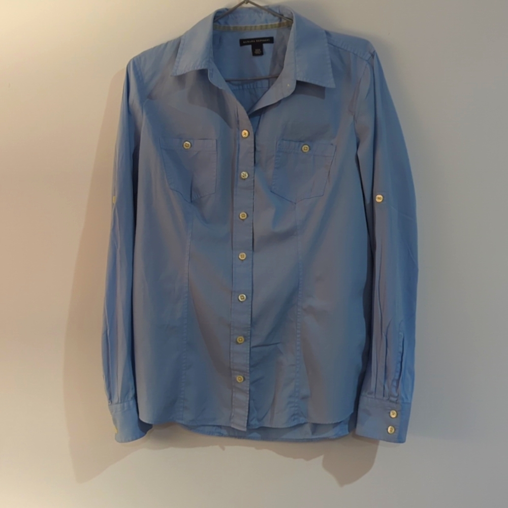 Banana Republic Light Blue Cotton Blouse